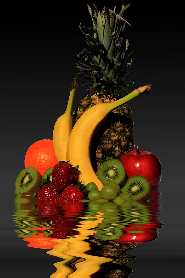 Banana Photograph - Fruity Reflections - Dark by Shane Bechler