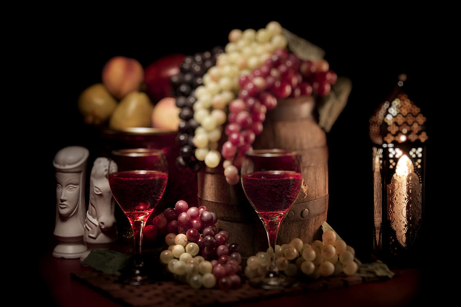 Chess Photograph - Fruity Wine Still Life by Tom Mc Nemar