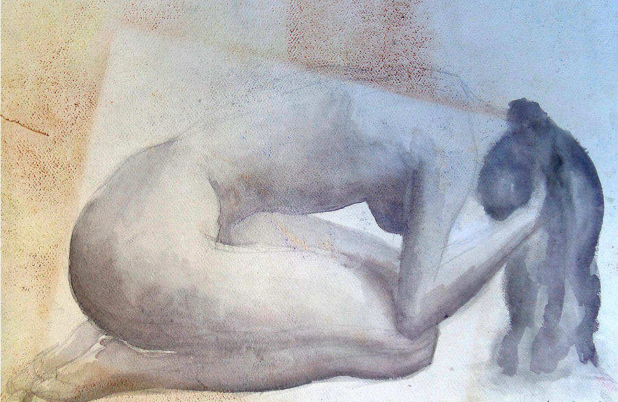 Nude Painting - Frustration by Myke Irving Nude Painting - Frustration by Myke Irving