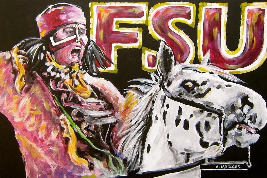 FSU Mascot Painting by Alan Metzger