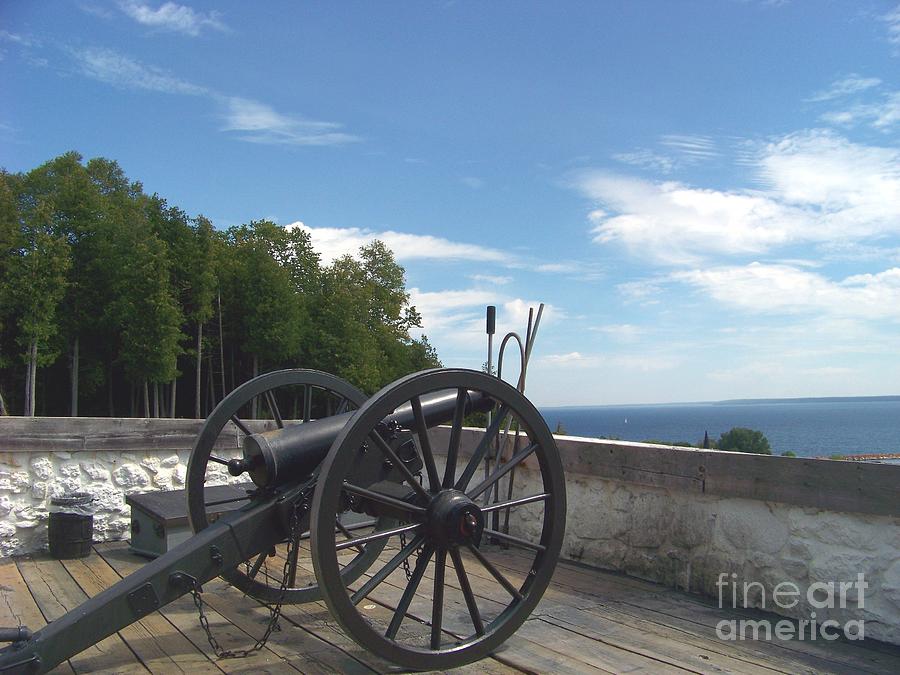 Ft Mackinac Cannon Photograph by Charles Robinson