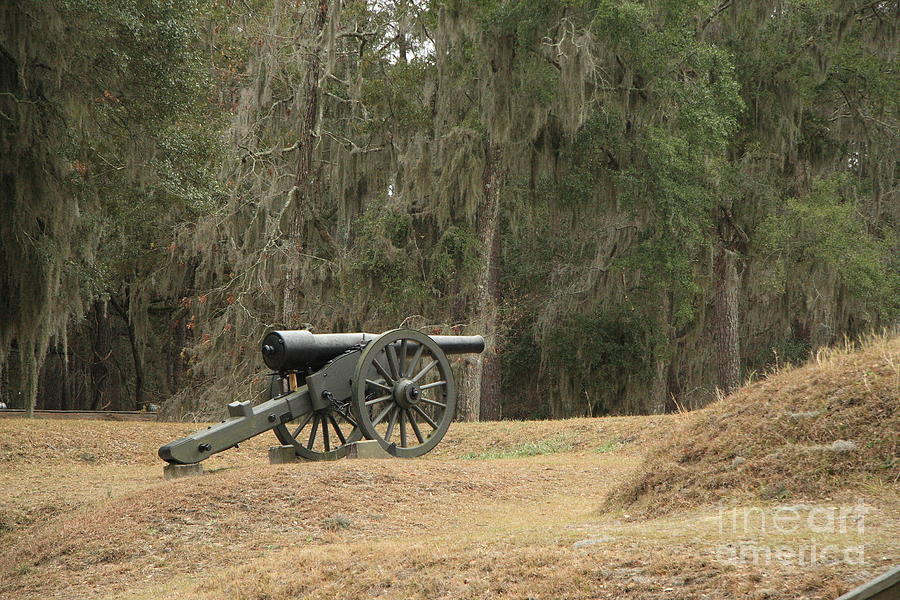 Ft. McAllister Cannon 2 in color Photograph by Jonathan Harper