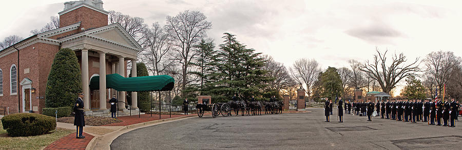 Ft Myer Chapel and Honor Guard Photograph by Jack Nevitt