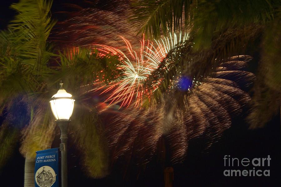 Ft. Pierce Fireworks Photograph by Lynda Dawson-Youngclaus
