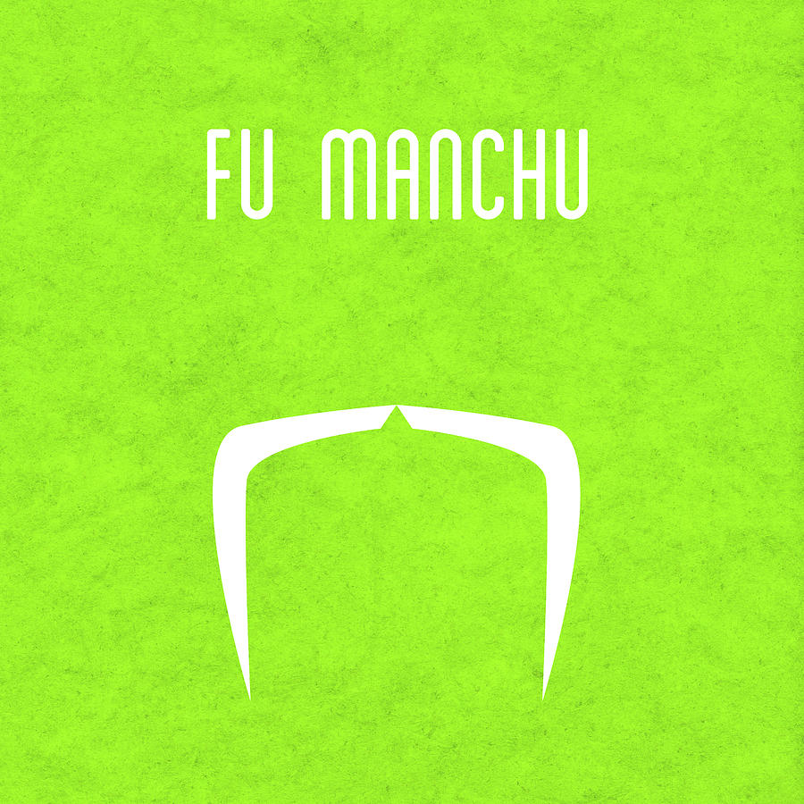 Green Digital Art - Fu Manchu by Sd Graphics Studio