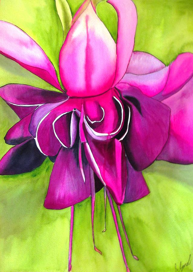 Fuchsia Painting - Fuchsia Macro by Sacha Grossel Fuchsia Painting - Fuchsia Macro by Sacha Grossel