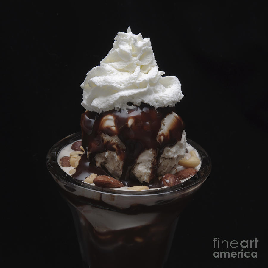 Fudge Nut Sundae Square Photograph by Andee Design