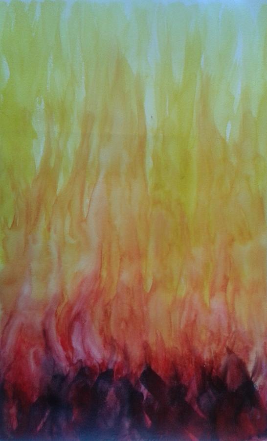 Fire Painting - Fuego Mineral by Carolina Nunez Diaz
