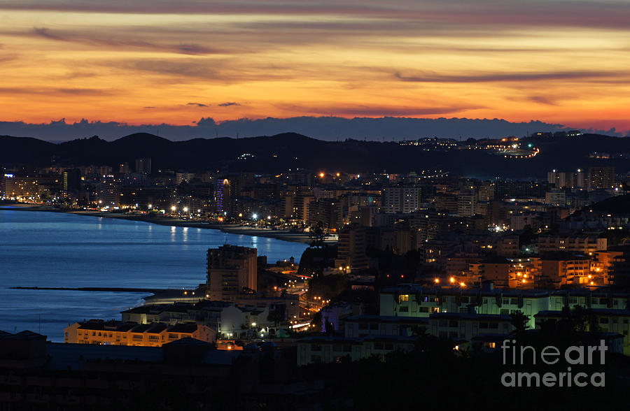 Fuengirola sunset 2 Photograph by Rod Jones