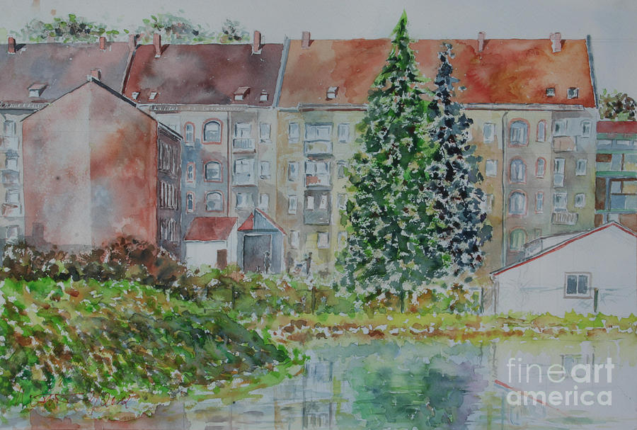 Fuerth flooded mead Painting by Almo M