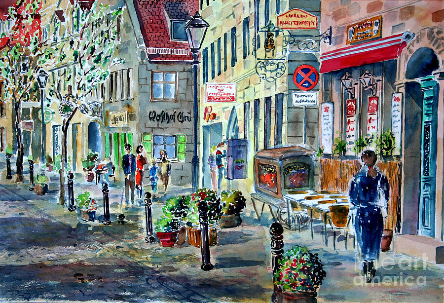 Fuerth Gustavstrasse II Painting by Almo M