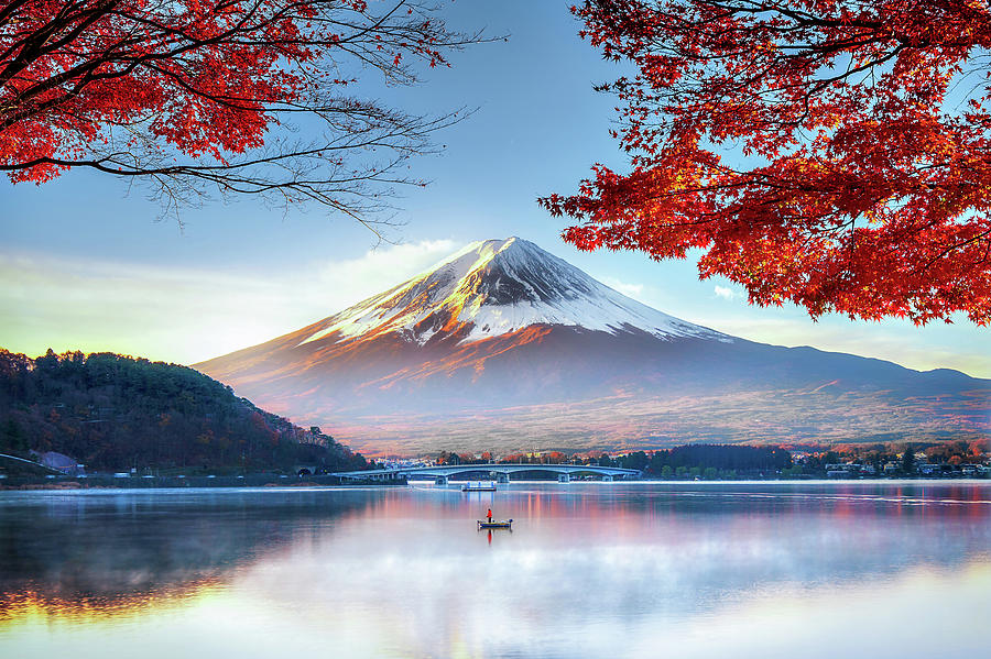 Winter Photograph - Fuji Mountain In Autumn by Doctoregg