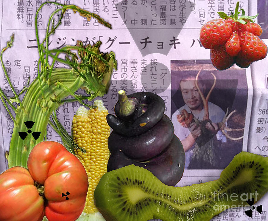 Asparagus Digital Art - Fukushima Veggies by Megan Dirsa-DuBois
