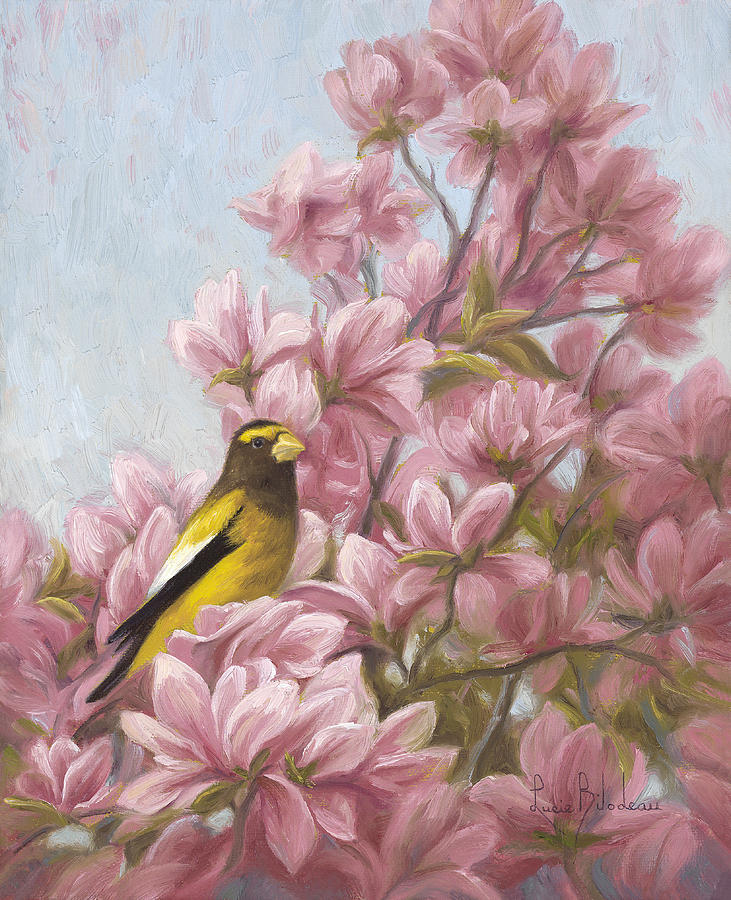 Magnolia Movie Painting - Full-Bloom by Lucie Bilodeau