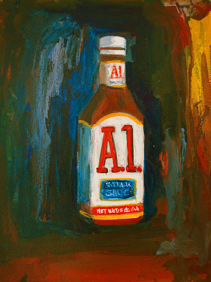 Still Life Painting - Full Flavored - A.1 Steak Sauce by Patricia Awapara