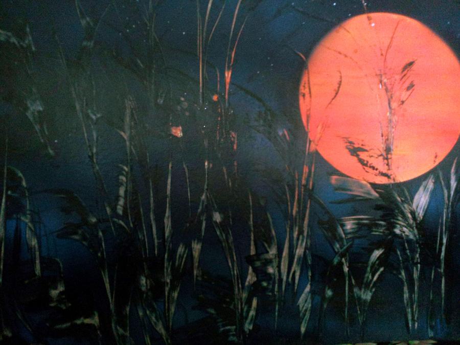 Full Moon Painting by Gerry Smith
