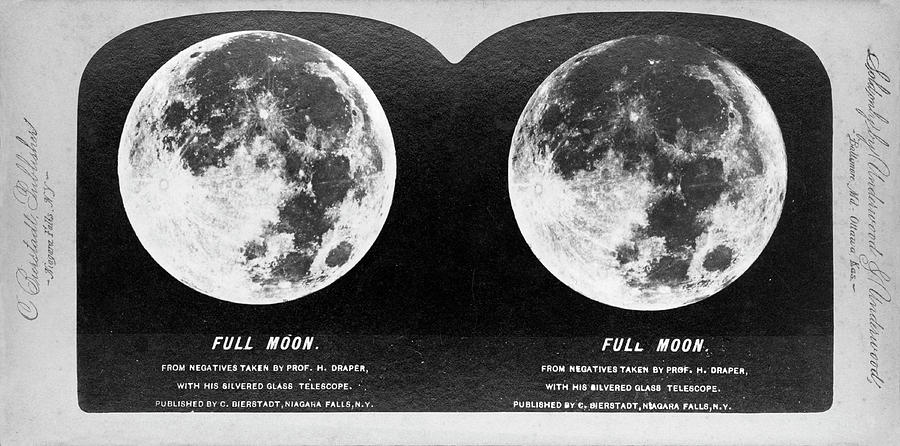 Space Photograph - Full Moon In 1870s by Us Naval Observatory/science Photo Library