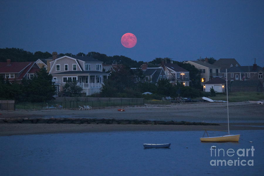 Full Moon in Hyannis Photograph by Amazing Jules