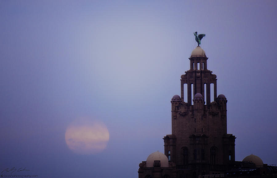 Full Moon in Liverpool Photograph by B Cash