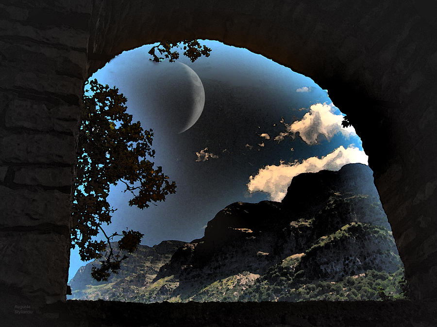 Full Moon Landscape Photograph by Augusta Stylianou