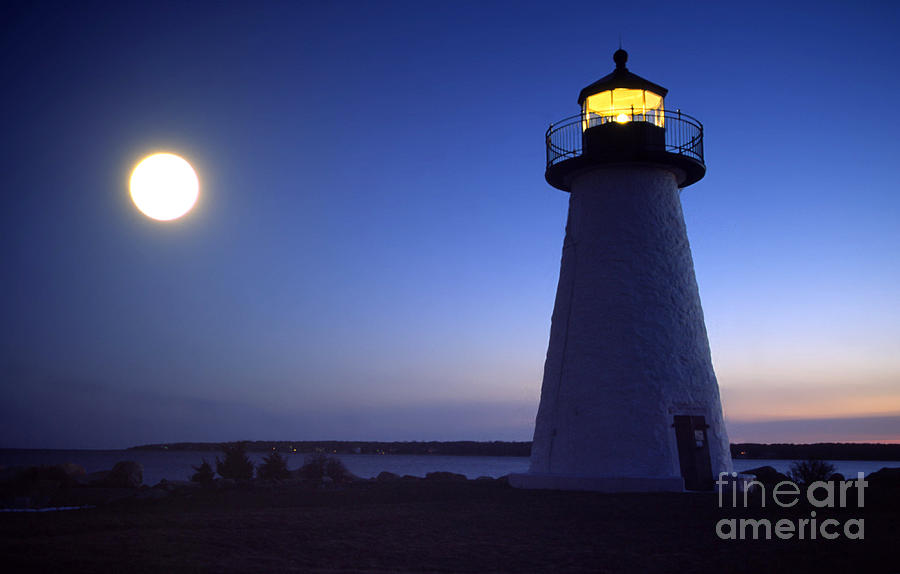 Full Moon Lighthouse Photograph by Denis Tangney Jr - Fine Art America