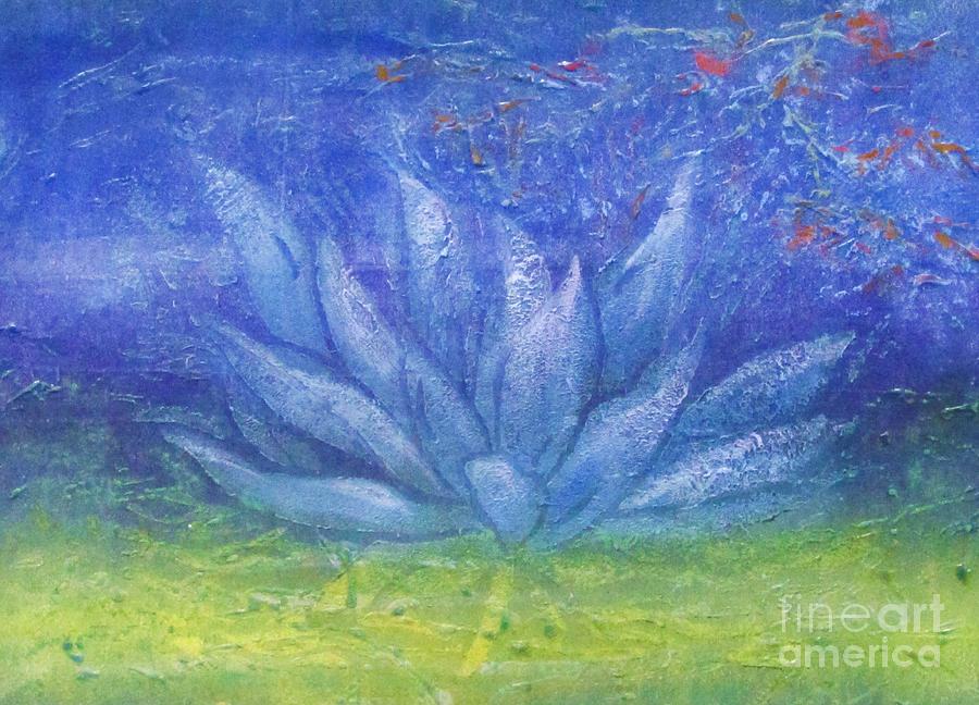 Nature Painting - Full Moon Lotus by Beth Fischer