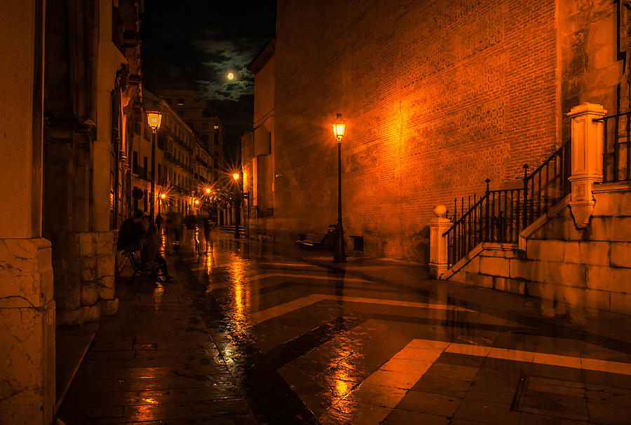 Full Moon Night in Malaga. Spain Photograph by Jenny Rainbow - Fine Art ...