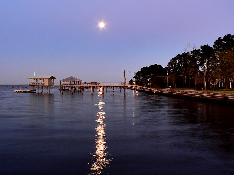 Full Moon On The Bay Photograph by Kathy K McClellan