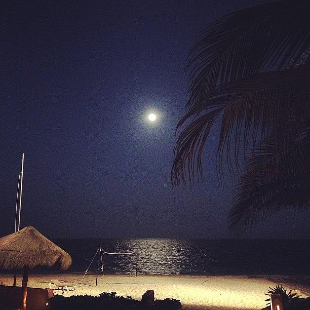 Full Moon On The Caribbean Sea Photograph by Aisha Mahy