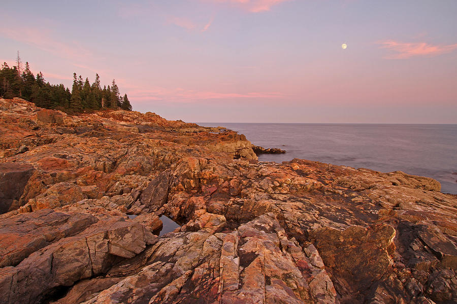 Full Moon over Acadia National Park Photograph by Juergen Roth