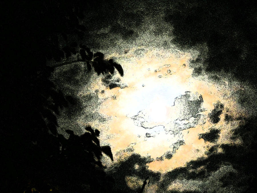 Full Moon Over Fresno Digital Art by Eric Forster