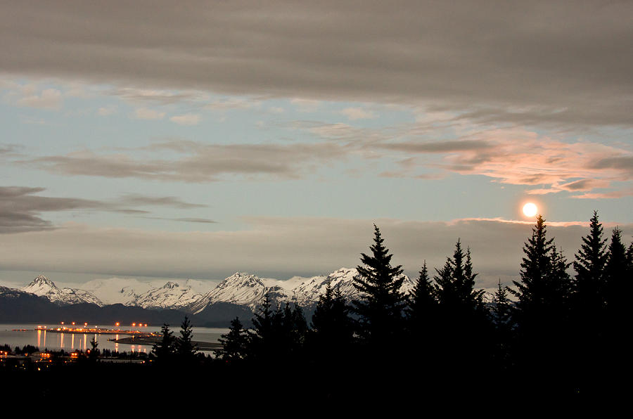 Full Moon Over Homer Alaska Photograph by Natasha Bishop