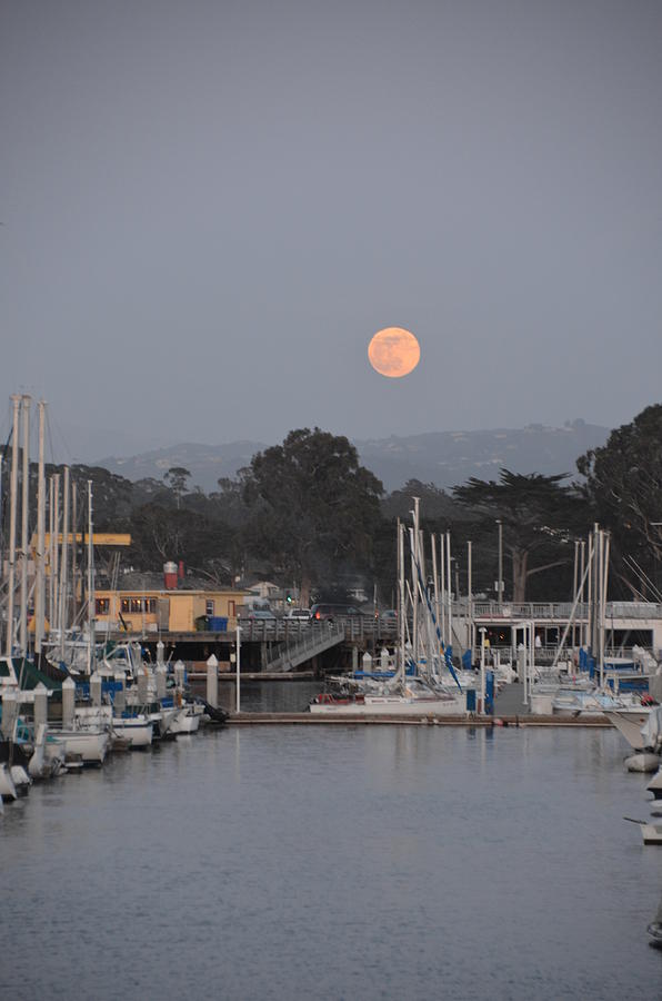 Full Moon Over Monterey California Photograph by Alex Vishnevsky Fine