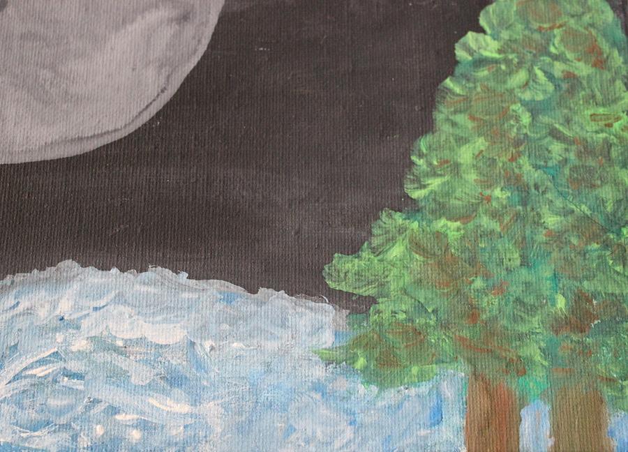 Full Moon Over River Painting by Connie Ann LaPointe | Fine Art America