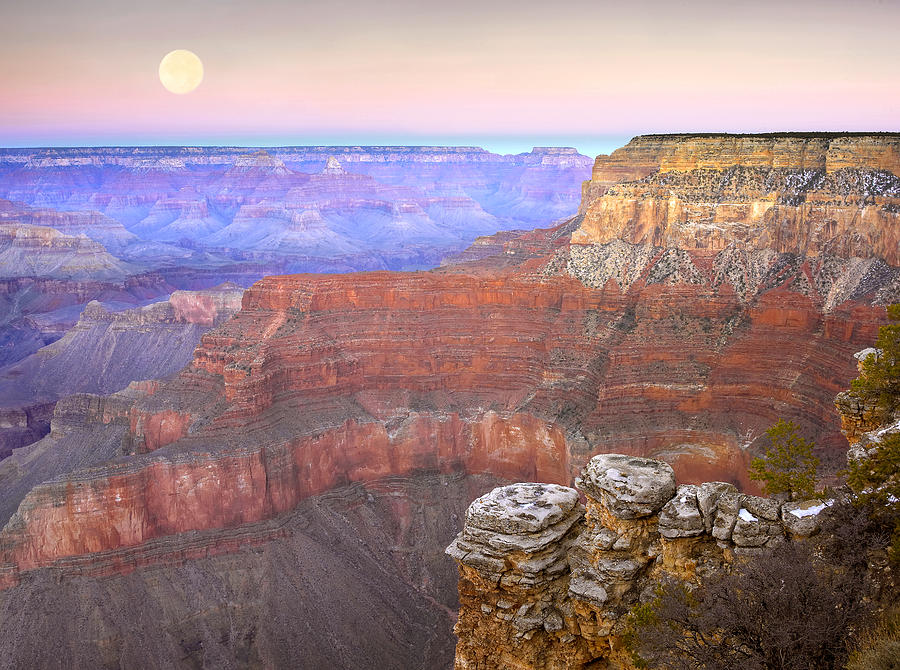 Full Moon Over The Grand Canyon Photograph by Tim Fitzharris