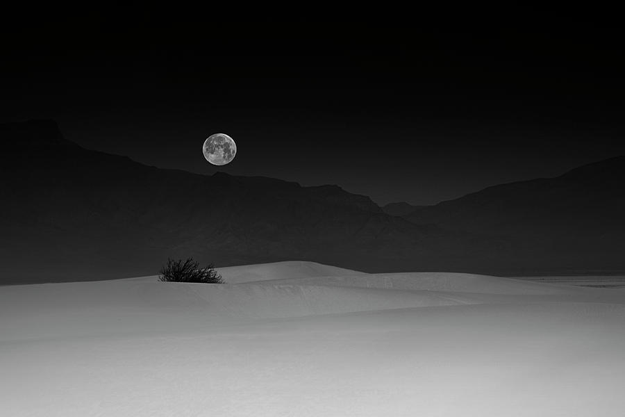 Abstract Photograph - Full Moon Over White Sands by Lydia Jacobs