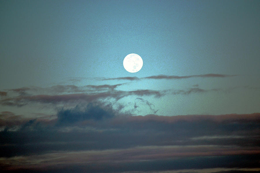 Full moon rising over North Sound Virgin Gorda Photograph by Nina-Rosa Dudy