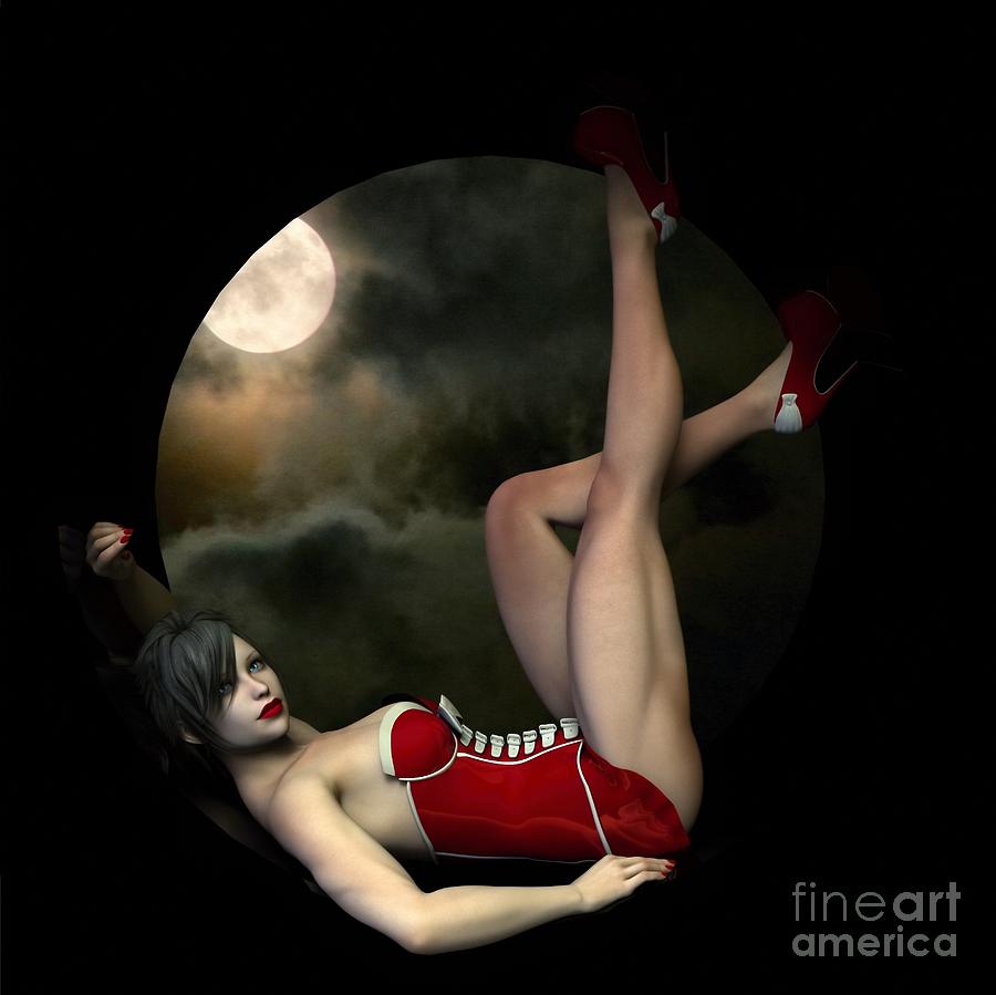 Full Moon Digital Art by Sandra Bauser