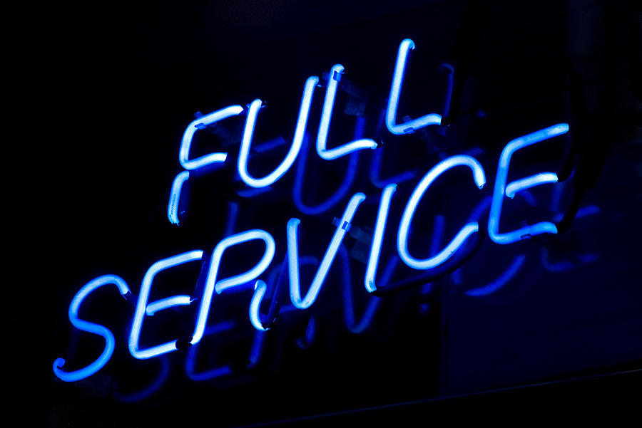 Full Service Sign Photograph by Rouzes