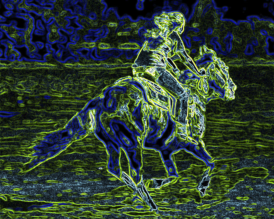 Horse Digital Art - Full Speed Ahead by Stephen Brown