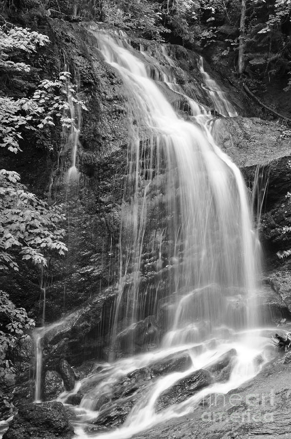 Nature Photograph - Fuller Falls Waterfall Black and White by Glenn Gordon