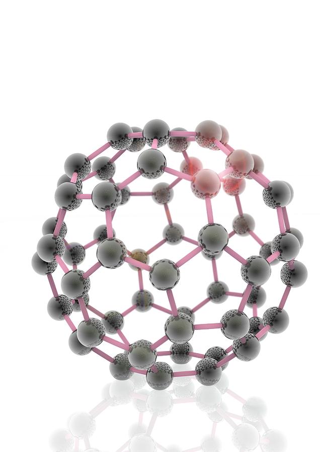 Fullerene Molecule Photograph by Ramon Andrade 3dciencia/science Photo Library