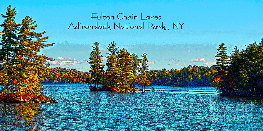 Fulton Chain Lakes  Drawing by Diane E Berry