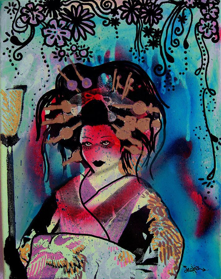 Geisha Painting - Fumiko by Erica Falke