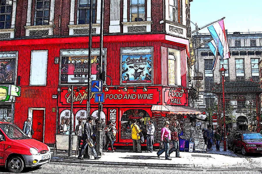 Fun in London Digital Art by Carrie OBrien Sibley