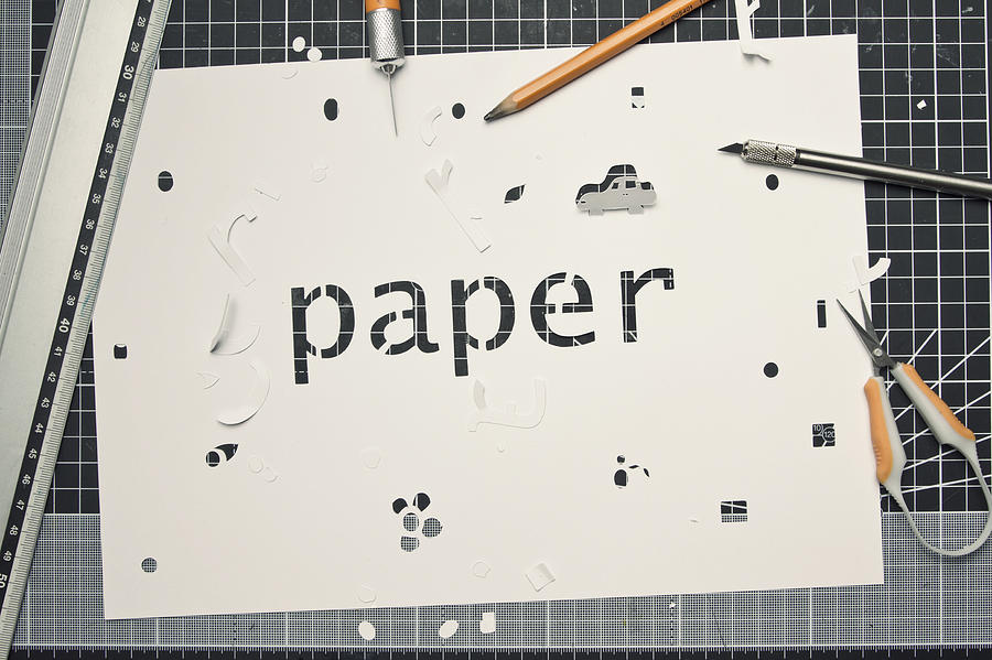 Fun with paper... Photograph by Image by Catherine MacBride