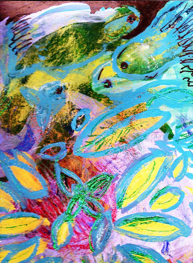 Fish Mixed Media - Fun With the Fishes by Anne-Elizabeth Whiteway
