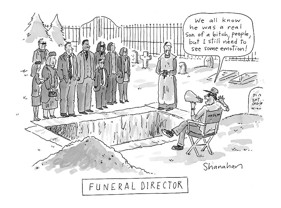 'funeral Director' Drawing by Danny Shanahan