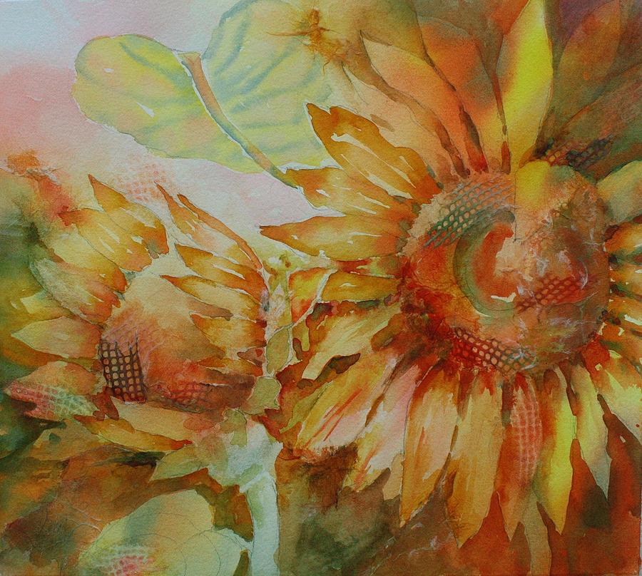 Funflowers Painting by Tara Moorman