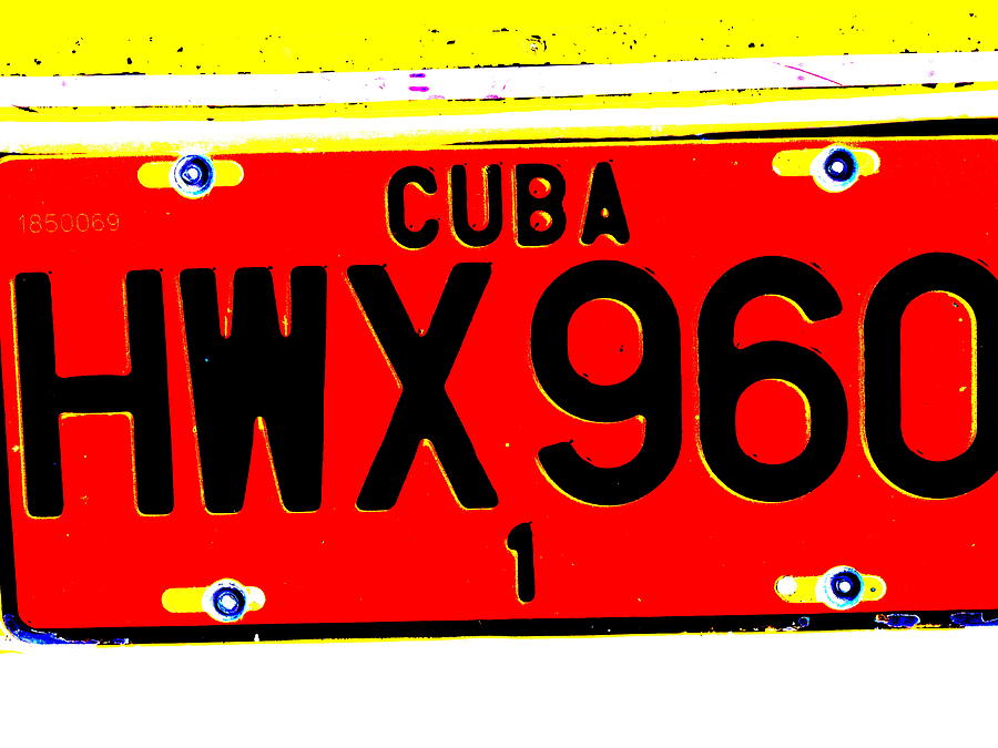 Funky License Plate in Havana Photograph by Funkpix Photo Hunter